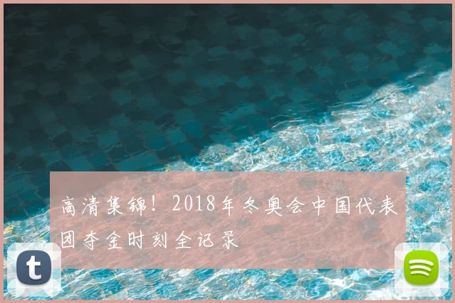 高清集锦！2018年冬奥会中国代表团夺金时刻全记录
